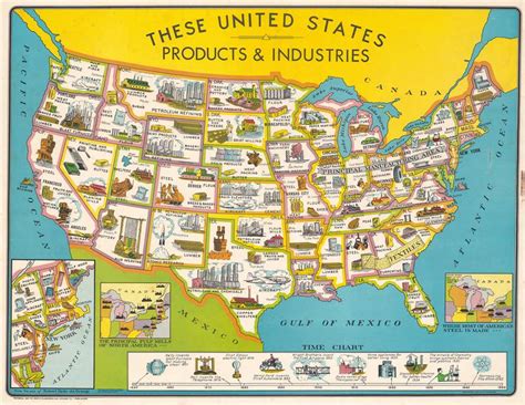 Old Map Of The United States Of America